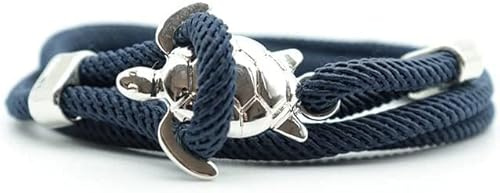 Bracciale Da Uomo In Corda Bracciale Da Motociclista Nero Tartaruga Survival Boy Accessori Maschili Regalo Regolabile