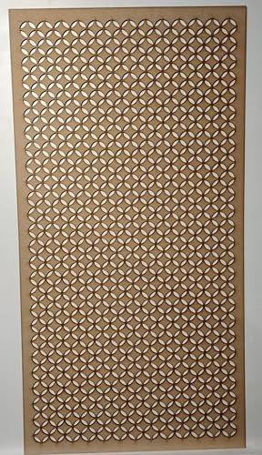 Dekoratives Abschirmgitter für Heizkörperschrank, Wand, perforiert, 6 mm dicke MDF-Platte (1200 mm x 620 mm), KL6-Muster