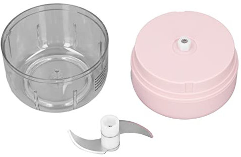 Mini hachoir à ail électrique, lame en acier inoxydable de qualité alimentaire, forte puissance USB, presse-ail électrique pour hacher l'oignon et le gingembre (couleur : rose, taille : 250 ml)