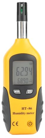 Thermomètre Hygromètre Numérique à Bulbe Humide, Compteur D'humidité de Température Numérique 2 en 1 Hygromètre Professionnel Thermomètre Jauge D'humidité Moniteur Intérieur Extérieur
