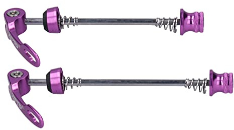 Akozon ZTTO 2pcs Road, Quick Release Skewers Mountain Bike Flower Bicycle Vehicle Quick Release Bike Front Rear Skewer AccessoryPurple