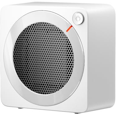 Gaiatop Mini Heizlüfter Energiesparend 500W, PTC-Keramik Heizlüfter Klein | 2-Sek Schnelle Heizung mit Überhitzungs- & Kippschutz, Leise Heizung für Büro & Zuhause, Geschenke für Frauen Männer, Weiß