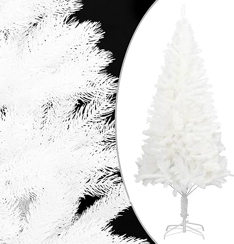 Homgoday Agujas artificiales realistas para árbol de Navidad, color blanco, 120 cm, pino de Navidad, para interiores y exteriores, decoración del hogar, árbol artificial