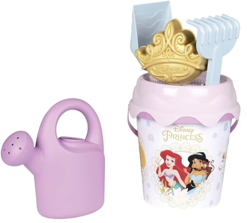 Smoby - Disney Princesses - Secchio da spiaggia imbottito - Annaffiatoio + stampo per sabbia - a partire dai 18 mesi - 862171
