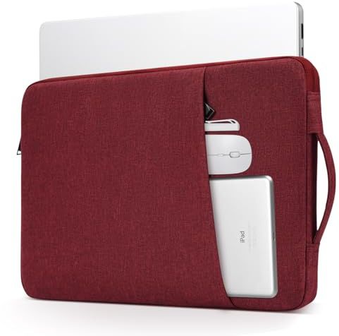 13 inch Laptop Sleeve Case for 13 inch New MacBook Air M4 A3240 2025/ M3 A3113/ M2 A2681/ M1 A2337 Computer Bag, Wine Red