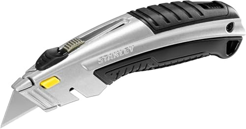 STANLEY Instantchange Retractable Blade Heavy Duty Utility Knife with Interlocking Nose Design and Quick Blade Change 0-10-788 (Pack of 5)