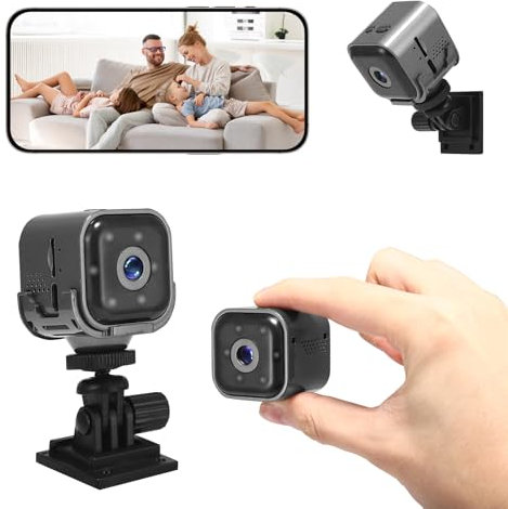 Smallest HD WiFi Indoor Camera for Home Security,Mini Spy Hidden Camera,High Video Quality WiFi Wireless Mini Camera, with Memory Card Indoor Camera for Home Security,Small Nanny Cam Motion Detection
