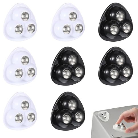 8 Pcs Adhesive Casters, 8 Pieces Adhesive 360° Mini Mountable Swivel Wheel Caster Pulley for Small Furniture Trash Can Box Kitchen Appliance Storage