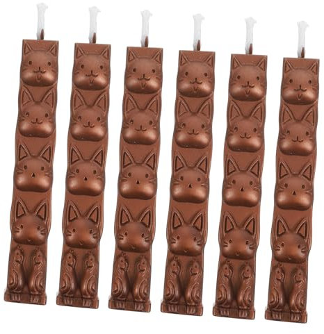 PHENOFICE 6st Wachsstreifen Bemalen Wachsstangen Einwickeln Buchstaben Stempeln Wachs Dokumente Siegellackstifte Wachsstifte Stempeln Siegelwachsstäbchen Mit Dochten Wachssiegel Dark Brown