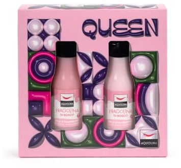 AQUOLINA QUEEN - Wald-Erdbeere - Duschgel 125 ml + Körpermilch 125 ml