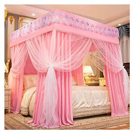 WOTZOV Betthimmel Schlafzimmer Moskitonetz, Zimmer Prinzessin Stil Dekorativer Betthimmel, Home Blackout Bettvorhang,150x200x200cm