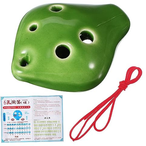 TOYANDONA 6loch Ocarina Aus Keramik Anfänger Blasinstrument Mit Lanyard Und Notenblatt Tragbare Okarina Für Einfache Musikstücke Für Unterwegs Und Einsteiger