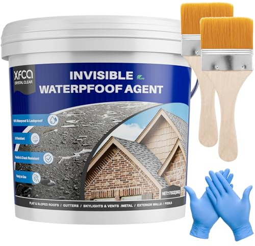 5KG Dichtungsmasse Wasserdicht,Transparenter Wasserdichter Beschichtungsmittel, Flüssige Unsichtbare Dichtmasse Wasserdicht, Leck Wasserdichter, für Dach, Wand, Badezimmer, Innen und Außen