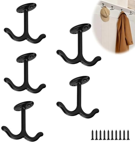 PHMING 5 Pièces Crochet Plafond en Alliage de Zinc, avec Vis
