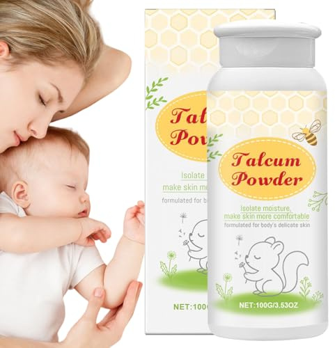 Generic Babypuder, 100% Talkfrei für Neugeborene und Babyhaut, Maisstärke Babypuder, Wirksame Linderung Maisstärke Beruhigende Pflege, Essentialss für die tägliche Babypflege