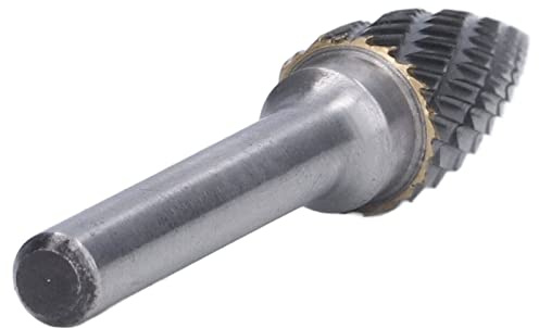 KIMISS Fresa in Carburo con Gambo 6 Mm, Punta per Smerigliatrice per Intaglio di Legno e Metallo, Forma Ad Appuntito GX1225