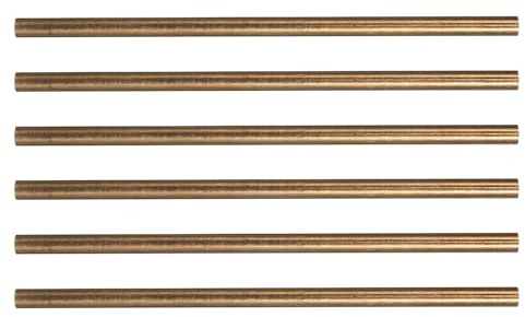 Rivets Goupille en Laiton pour Manche de Couteau 6 Pièces | Tiges 4x0, 12 Pouce, Lot Or pour Crafts et Outdoor, Chevilles à Riveter pour Fabrication