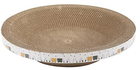 Almohadilla para rascar gatos | Almohadilla duradera de alta densidad en forma de cuenco para gatos de interior | Postes de cartón para rascar para gatos de interior que duermen y poste