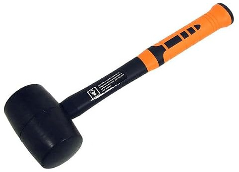 Neilsen CT0286 32oz Rubber Mallet with Fibreglass Shaft and TPR Grip