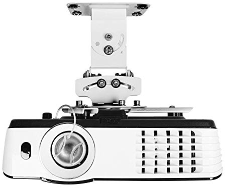 Duronic (Renewed) PB05XB White Heavy Duty 13.6KG Capacity Universal Video Ceiling Projector Mount Bracket Holder