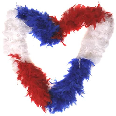 Federboa / Boa / Federboa, Union Jack, Rot, Weiß und Blau, 1 Stück