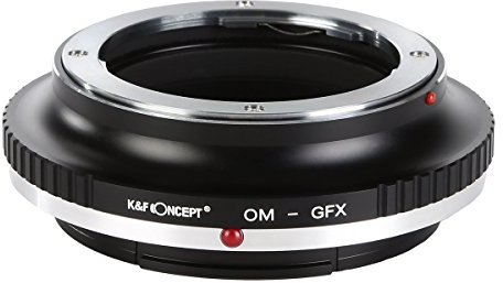 K&F CONCEPT® OM - GFX Objektivadapter, Objektiv Adapterring für Olympus OM Objektiv auf Fujifilm Fuji GFX Kamera