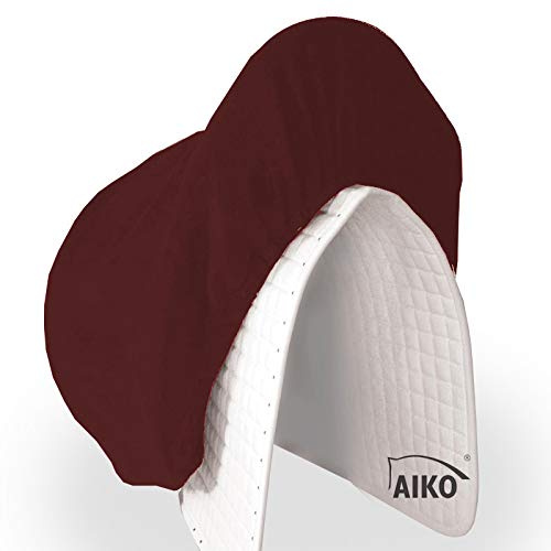AIKO Sattelschoner atmungsaktiv und waschbar, Gute Passform, weinrot