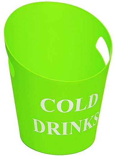 alles-meine.de GmbH großer XL - Eiseimer/Getränkekühler - Cold Drinks - GRÜN - apfelgrün - 33 cm - 9 Liter - aus Kunststoff/Plastik - Sektkühler - Flaschenkühler - Weinkühler..