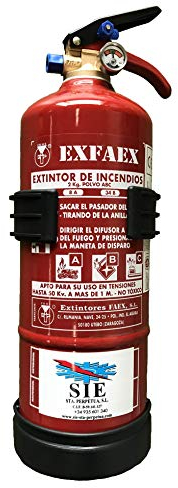 SIE Sta. Perpètua | Extintor de Polvo 2 Kg. Eficacia 8A-34B-C. Incluye Soporte y Base de plástico.