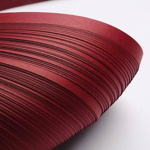 Craftdady Quilling-Papierstreifen, 530 x 10 mm, Dunkelrot, für Bastelarbeiten, Handwerk, Quilling, Papier, Malerei, Wanddekoration, 120 Stück