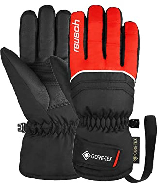 Reusch Guantes de esquí para niños de Gore-Tex Resistentes al Viento y al Agua, Guantes de esquí, Guantes Deportivos, Guantes de Nieve para Trineo, Guantes de Invierno