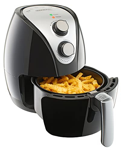 MONZANA® 3.6 Litre Airfryer with Dial Controls, 3.6L Capacity, 1500W Black