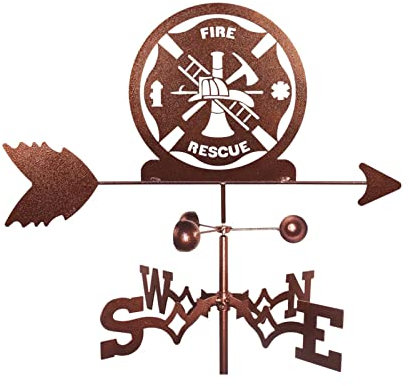 Duiaynke Vintage Metal Wind Direction Indicator Garden Yard Decor Garage Sheds Gazebos Roof Simple Artistic Sense Decor