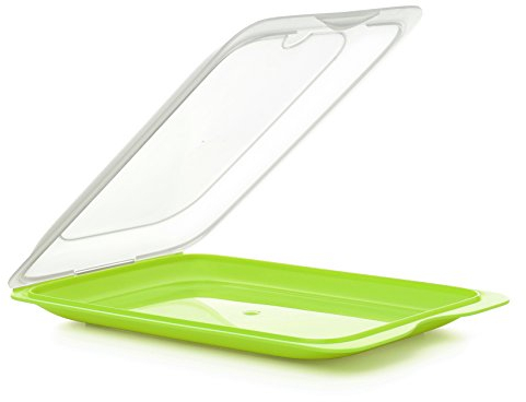 Tatay Porta Embutidos Fresh | Set de 3 Estándar | Tupper Embutido Nevera | Tapa Extraíble, Apilable | Apto Congelador, Microondas y Lavavajillas | Libre de BPA, 17 x 3,2 x 25,2 cm, Color Lima