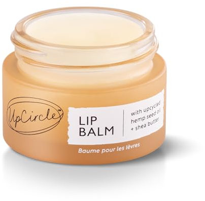 UpCircle Lip Balm with Hemp Seed Oil + Shea Butter 15ml – Hydrating + Plumping – Rosehip + Grapefruit Oil To Soothe Dry Lips - Natural, Vegan + Cruelty-Free