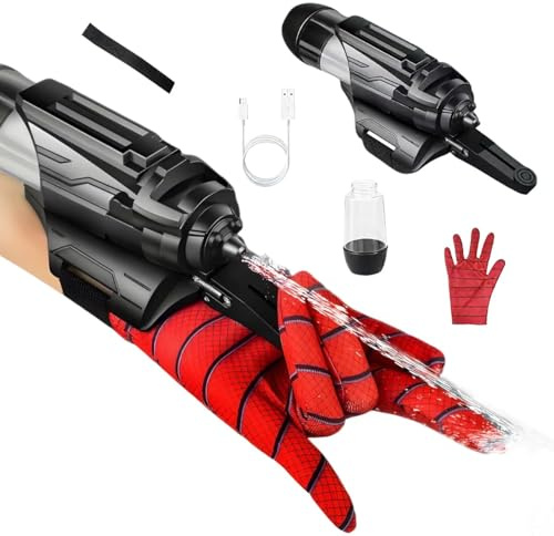 Lets Joy Wasserpistole Elektrisch Spider, Wasserspritzpistole Elektrisch, Spinnen Wasserpistole, Wasserpistole für Kinder mit Ladekabel Handschuhe, Wasserpistolen Geschenk für Sommerpartys Pool