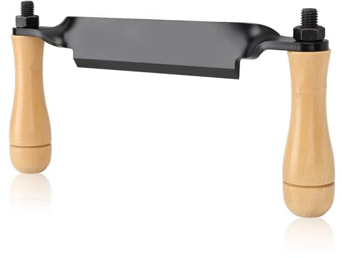 WGFOIP Draw Shave Knife, Draw Shave Tool Debarking Hand Tool Tree Bark Peeler Tool with Wooden Handle for Woodworking (Straight Type)