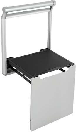 Siège de douche pliable - Chaise murale pliante - Pour salle de bain et WC - Charge maximale : 330,7 kg - Chaussures de changement pour l'entrée - Argenté