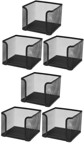 STOBOK 6stücke Teiliges Schwarzem -mesh-notizpapier-organizer Für Schreibtisch Aufbewahrung Von Notizen Visitenkarten Und Büromaterialien
