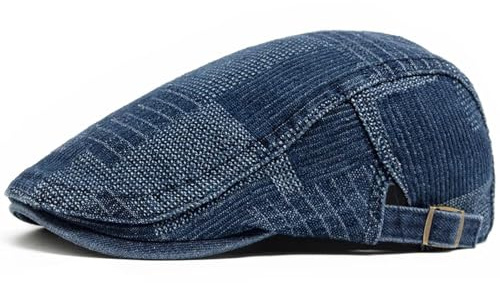 FULUJIDI Boinas Sombreros Boina Vaquera Vintage para Hombre Gorra De Vendedor De Periódicos Gorra Informal para Mujer Gorra Plana con Visera De Algodón Gorras De Pintor