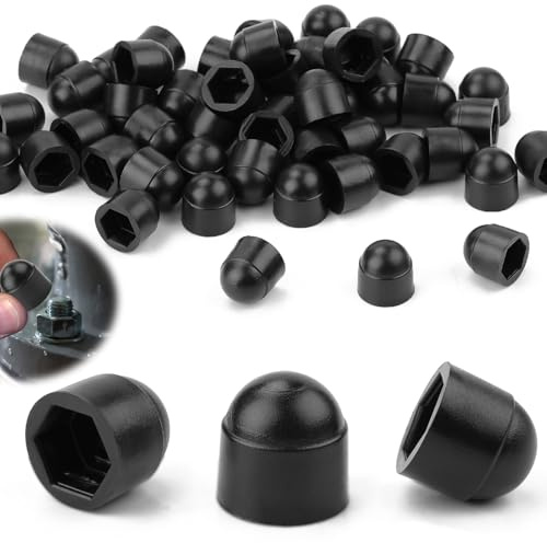 SWTYExt 50 Stück Abdeckkappen für Schrauben M4 Schraubenkappen Schwarz