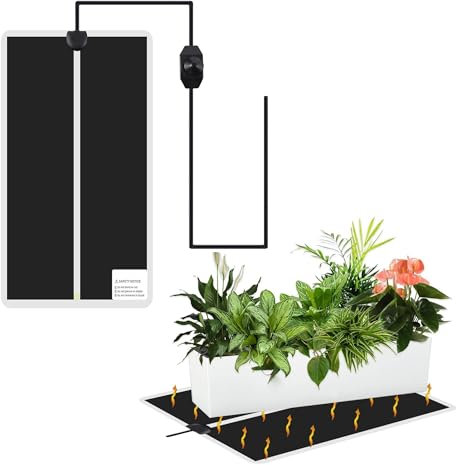RLVYTA Tappetino riscaldante per piantine Piantina Germinazione dei Semi Propagazione Tappetino Caldo Pianta Fiore Verdura Inverno Tappetino Termico Anti-Freddo Cuscini riscaldanti per Piante(35W)