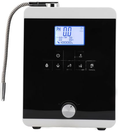 Máquina Ionizadora de Agua con Control Táctil LCD, 5 Configuraciones, Generador de Hidrógeno de 11 Placas con Autolimpieza, Mensaje de Voz, Pantalla LCD a Color para PH, ORP,