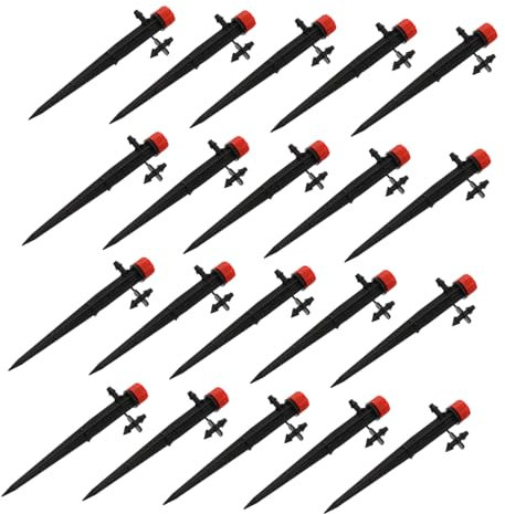 HANABASS 50pcs Drip Emitter Irrigation Dripper Micro Spray Nozzles for Garden Hose Sprinkler Easy to Install