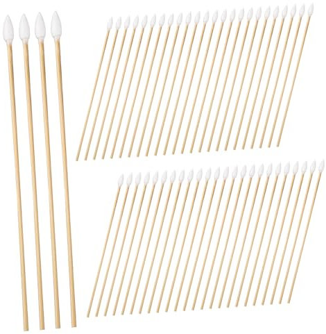 Healeved Präzisions Wattestäbchen Mit Spitze 500 Stück Make up Wattestäbchen Aus Baumwolle Für Augen Make up Elektronik Reinigung Holzgriff