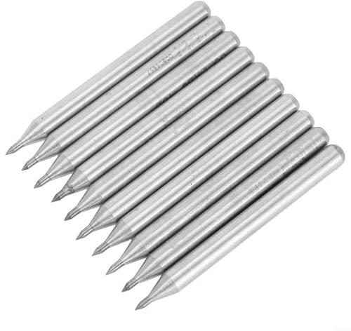 UTTASU Lot de 11 stylos à tracer avec pointe en carbure pour le marquage du verre et de la céramique, design pratique (10 pointes en carbure)