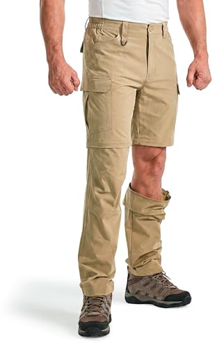 Pantalones de Senderismo Convertibles para Hombre, Impermeables, de Secado rápido, con Cremallera, Ligeros, tácticos, Multibolsillos, para Pesca al Aire Libre, Safari