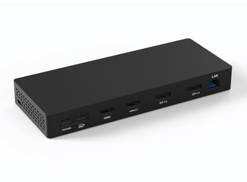 Akfldms 14-In-1 USB-C Docking Station PD100W Laptop Charging 2DP&2HDMI-Compatible for PC Laptop Accessories