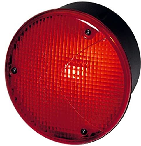 HELLA 2NE 964 169-027 Nebelschlussleuchte - 12/24V - rund - Anbau/Einbau - Lichtscheibenfarbe: rot - links/rechts