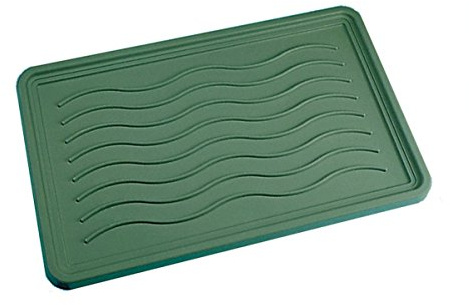 Faba Home Schuhabtropfschale Schuhwanne, Wellenmuster, Grün, extra stabil, Topfuntersetzer, Kofferraumwanne, Schuhablage 68 x 43 x 2 cm